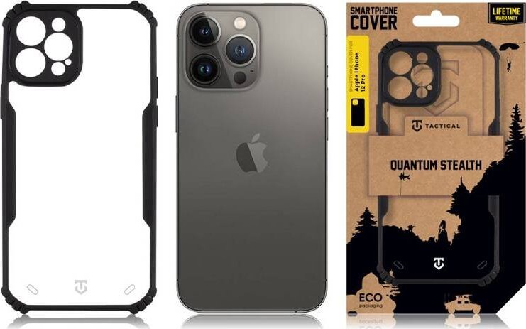 Tactical Quantum Stealth Cover for Apple iPhone 12 Pro Clear/Black standard
