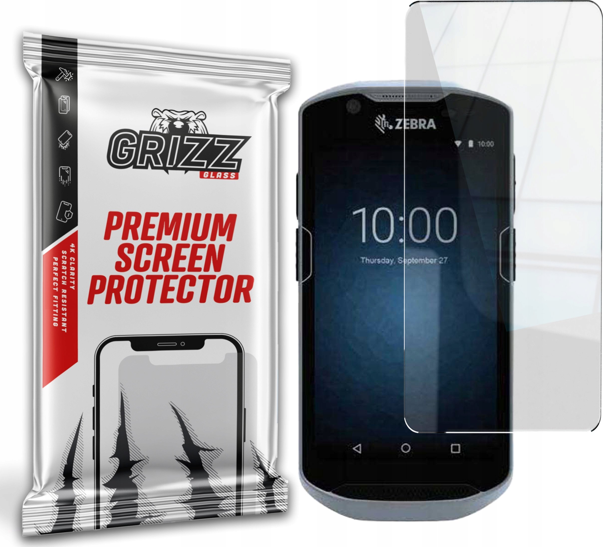 GrizzGlass Szkło hybrydowe GrizzGlass HybridGlass do Zebra TC520K