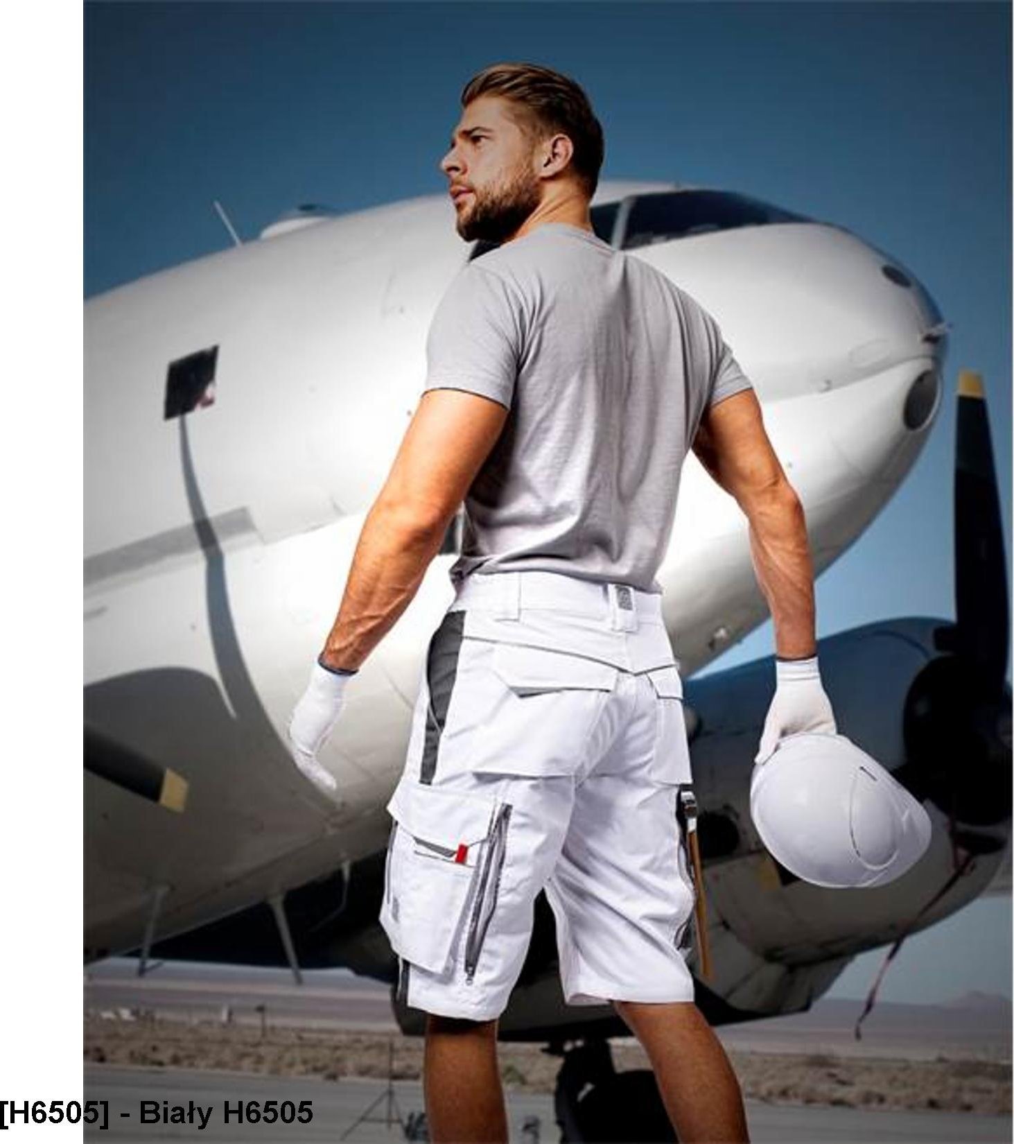 Ardon ARDON URBAN+ - szorty, 65 % poliester, 35 % bawełna, canvas, ok. 270 g/m Tabiflex - stretch, 10 kieszeni + na nakolanniki, - Biały H6505 46