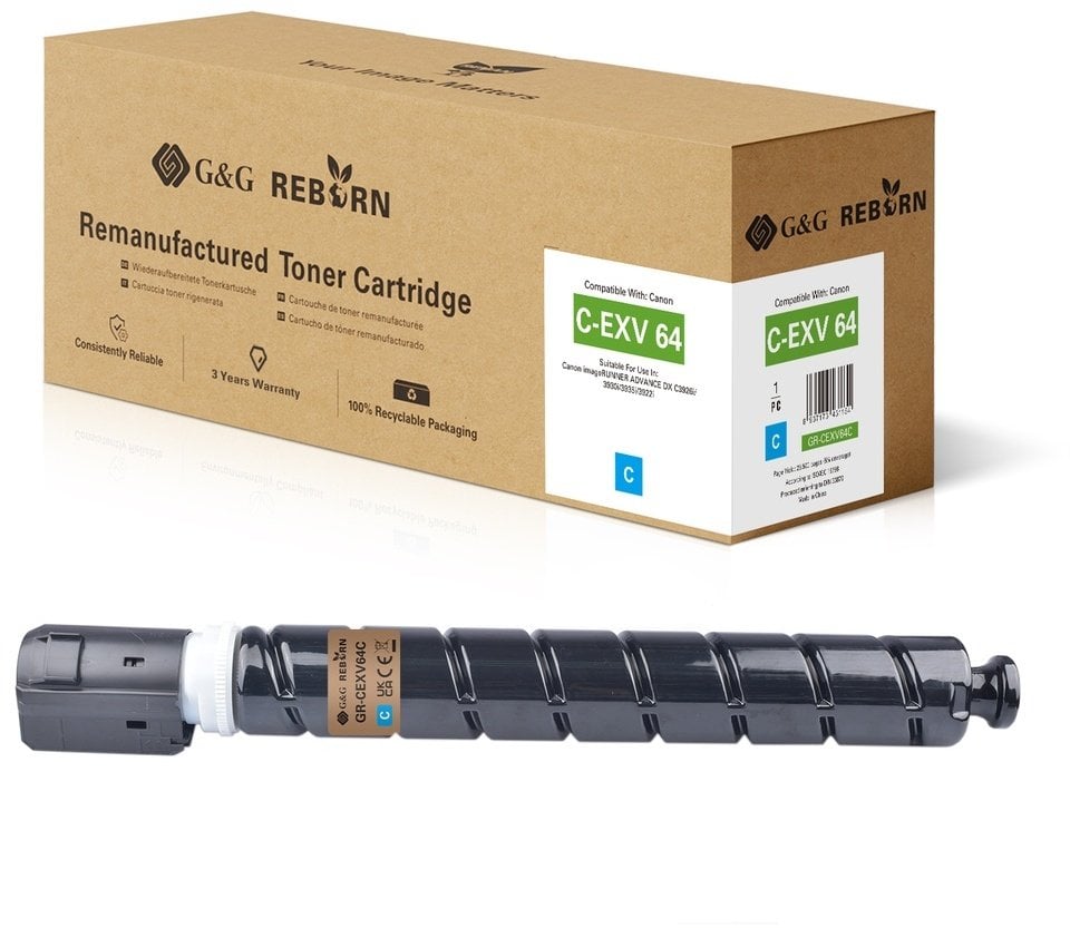 Toner G&G Reborn-Toner kompatybilny z Canon C-EXV 64 (5754C002) C