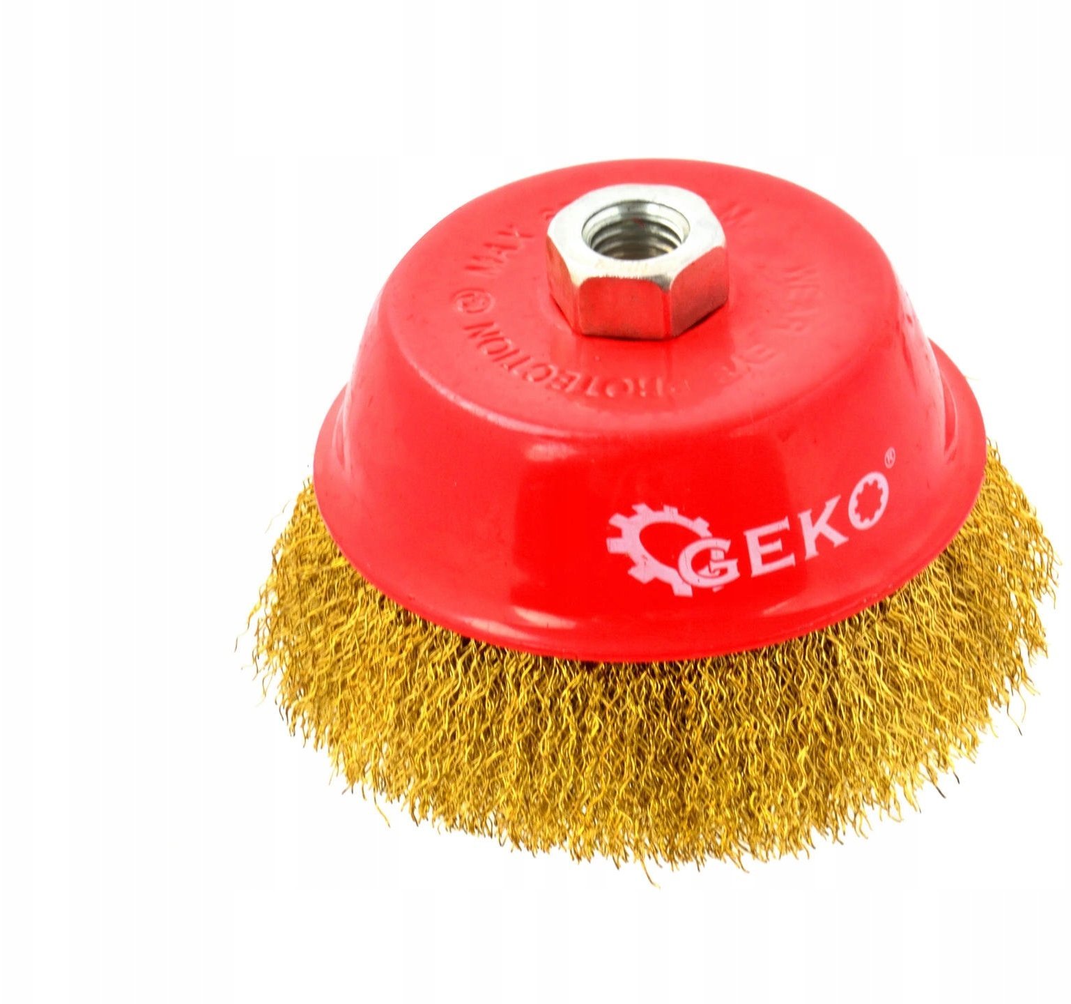 Geko Szczotka druciana czołowa mosiężna 125mm/5" M14(30)