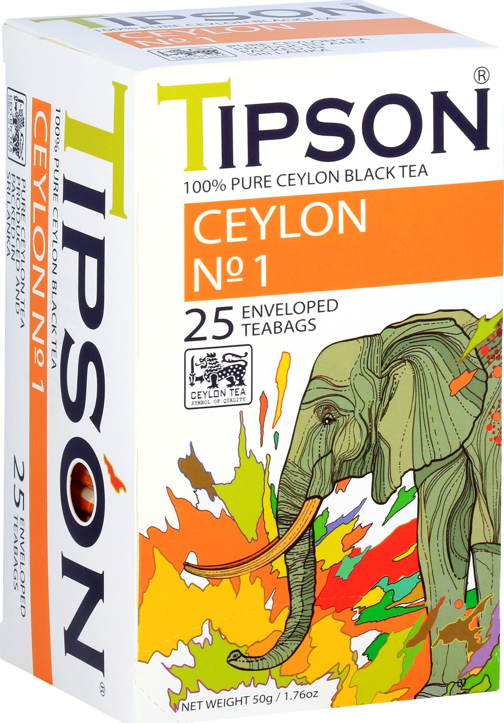 Tipson Tipson CEYLON NO 1 czarna herbata cejlońska BOPF - w kopertach 25 x 2 g