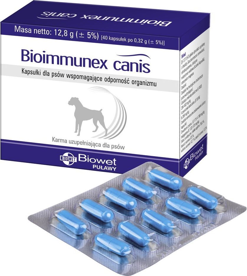 BIOWET BIOWET Bioimmunex Canis 40 kapsułek