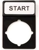 Spamel Tabliczka opisowa czarna prostokątna START (ST22-1901P04)