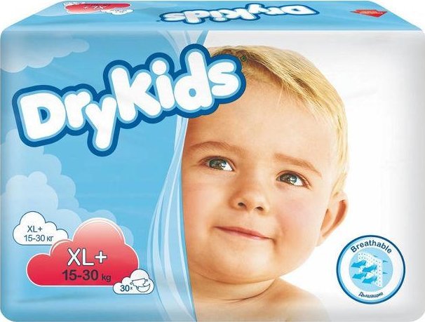 Tena Pieluchomajtki Dry XL, 15-30 kg, 30 szt.