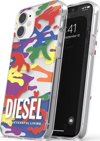 Diesel DIESEL CLEAR CASE PRIDE CAMO AOP IPHONE 12 MINI WIELOBARWNY standard