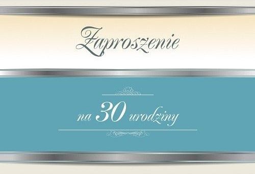 Trend Zaproszenie Urodziny 30 ZT31 (10szt.)
