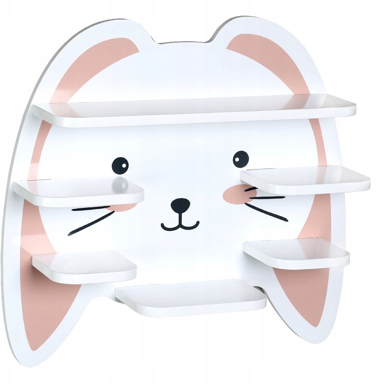 Półka ścienna z uszami do pokoju dziecięcego, 45 cm