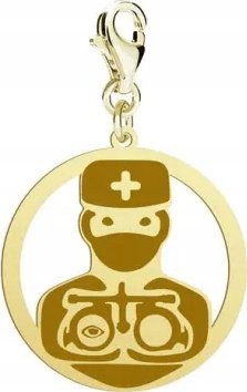 Radziszewska Jewellery Charms Pozłacany Okulista GRAWER GRATIS