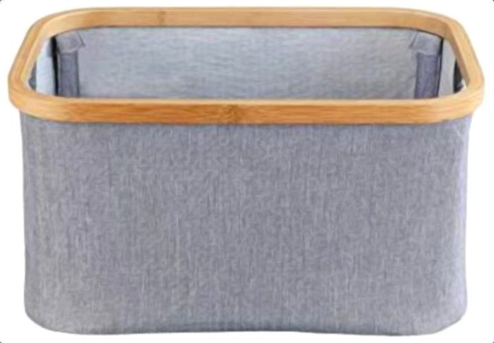 Wenko kosz do przechowywania Bahari 20 x 38 cm poliester/bambus szary