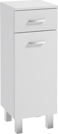 Deftrans Szafka łazienkowa stojąca 85x30 cm wąska biały połysk Mea