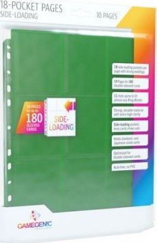 Gamegenic Gamegenic: 18-Pocket Pages Sideloading - Green (10 szt)