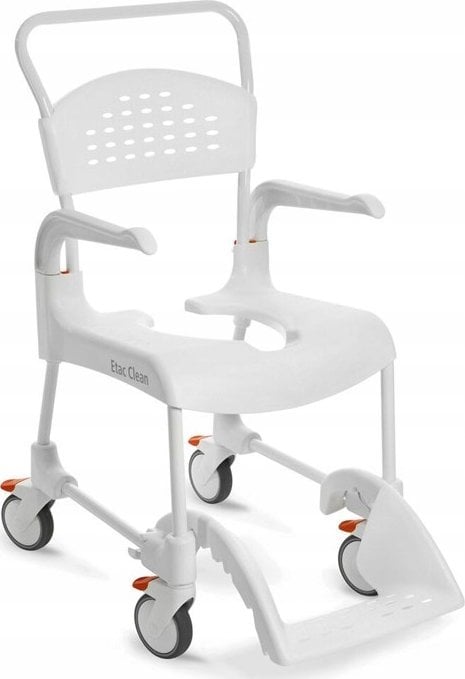 Etac Clean wózek toaletowo-prysznicowy szer/wys. siedziska 48X55 cm. kol. śnieżnybiały