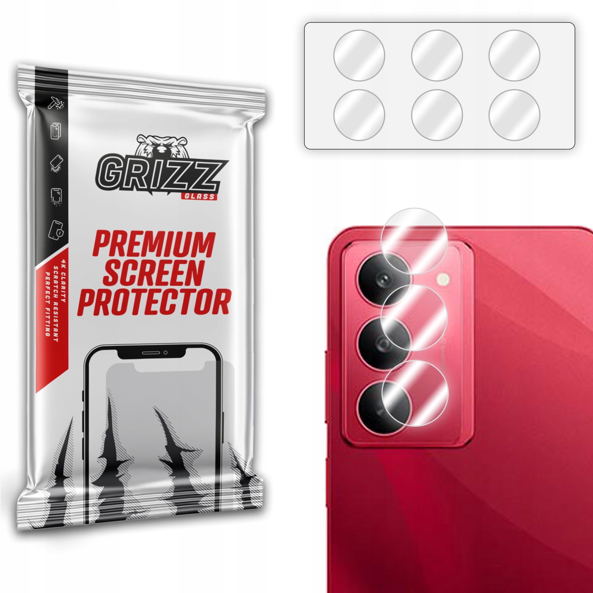 GrizzGlass Szkło na aparat HybridGlass Camera do Realme V60 Pro