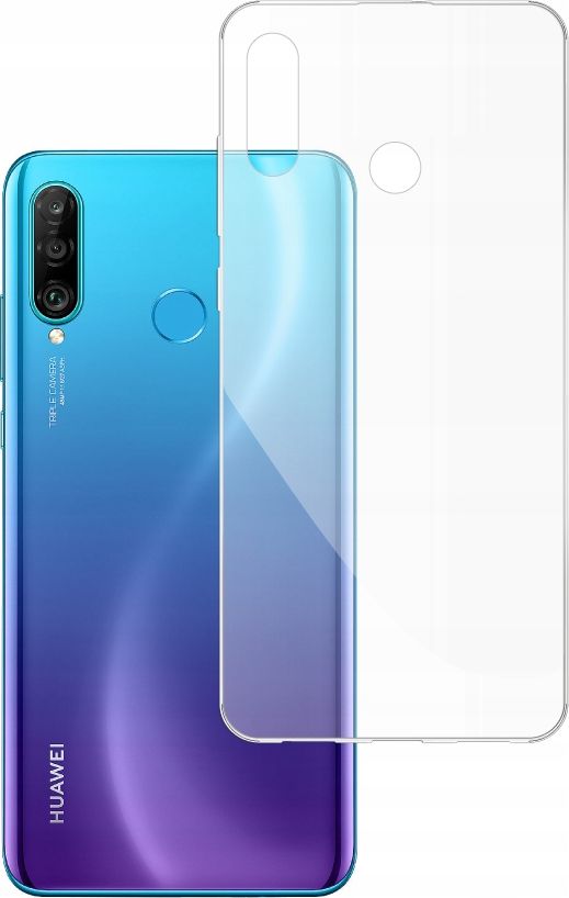 etumi Etui Do Huawei P30 Lite Gumowe Slim Clear View Pokrowiec Ochronny / Futerał Obudowa / Ochrona Clear Cover Bezbarwne Slim Case0003