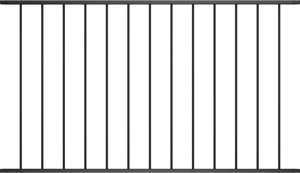 vidaXL Panel ogrodzeniowy, kryta proszkowo stal, 1,7x1,25 m, czarny