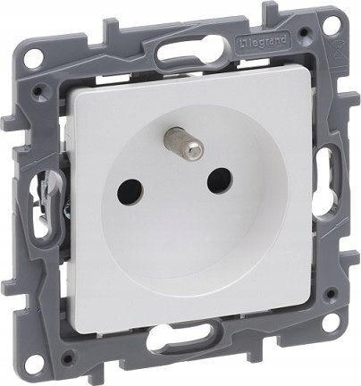 Legrand Niloe Selection Gniazdo 2p+z 16A 250V (bez przesłony, zaciski śrubowe) perła 762440