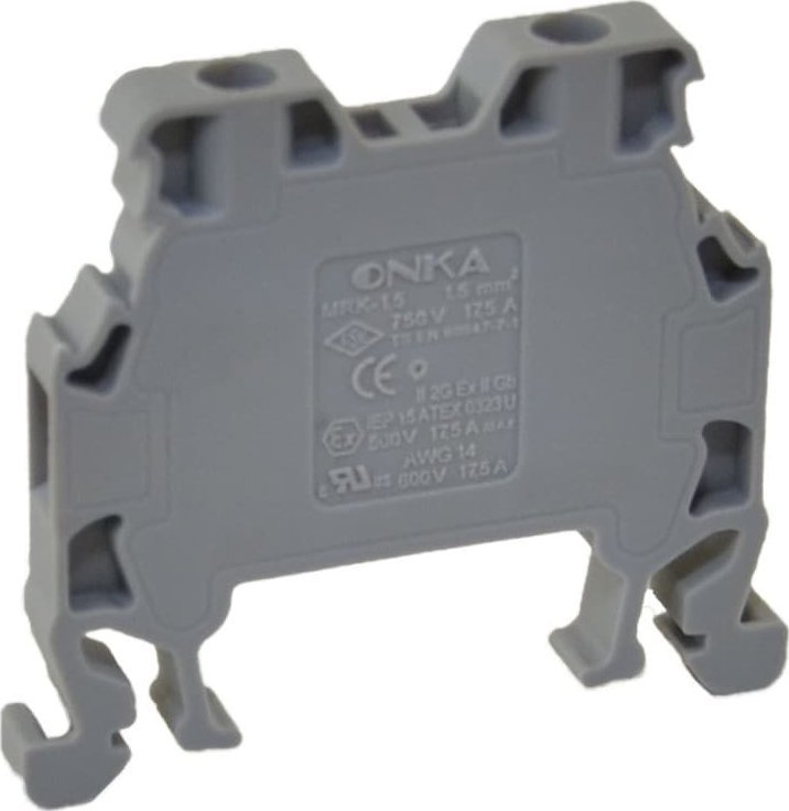 ONKA Elektrik Złączka uniwersalna śrubowa MRK 1,5mm2 szara T0-1002
