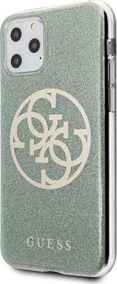 Guess Guess GUHCN58PCUGLKA iPhone 11 Pro khaki hard case 4G Circle Glitter