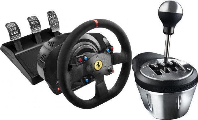 Kierownica Thrustmaster Ferrari T300 Alcantara-Edition (4160652) + Lewarek TH8A (4060059)