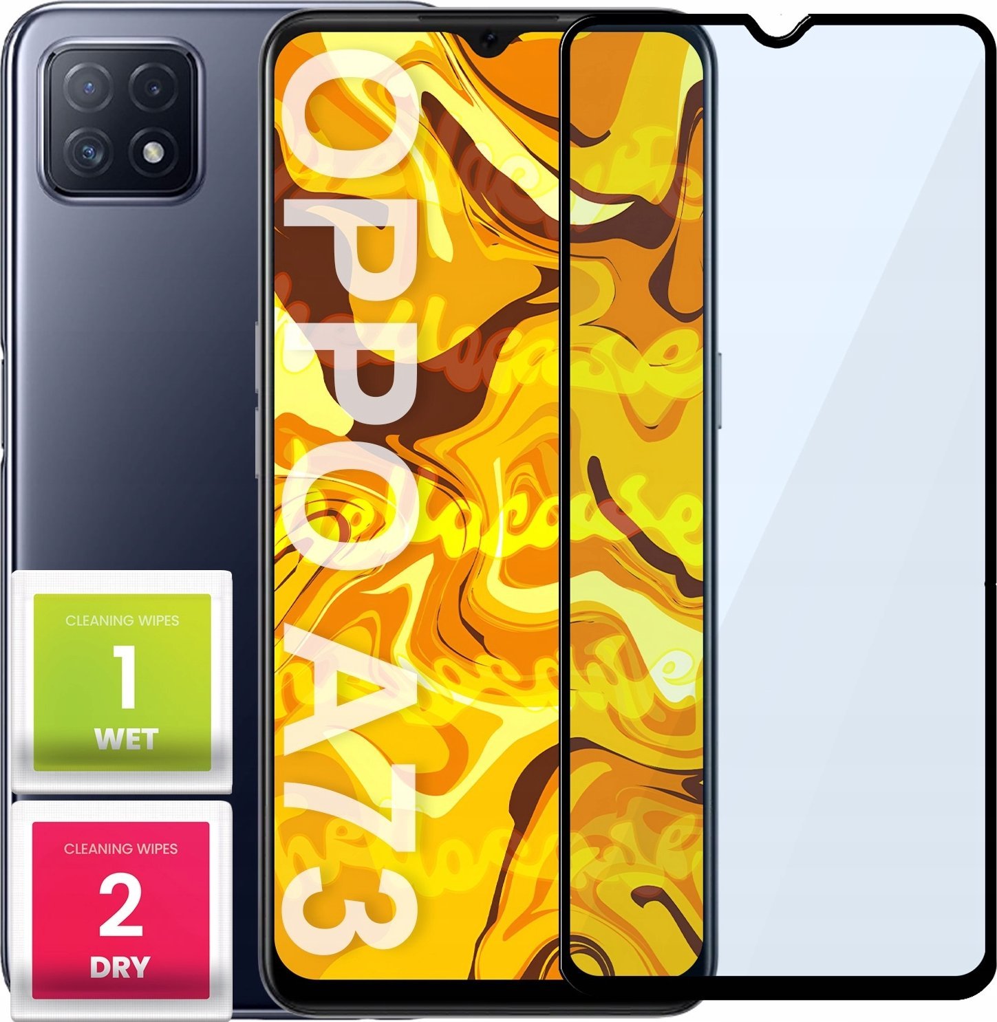 Hello Case SZKŁO HARTOWANE DO OPPO A73 PEŁNE NA CAŁY EKRAN SZKIEŁKO OCHRONNE SZYBKA 5D