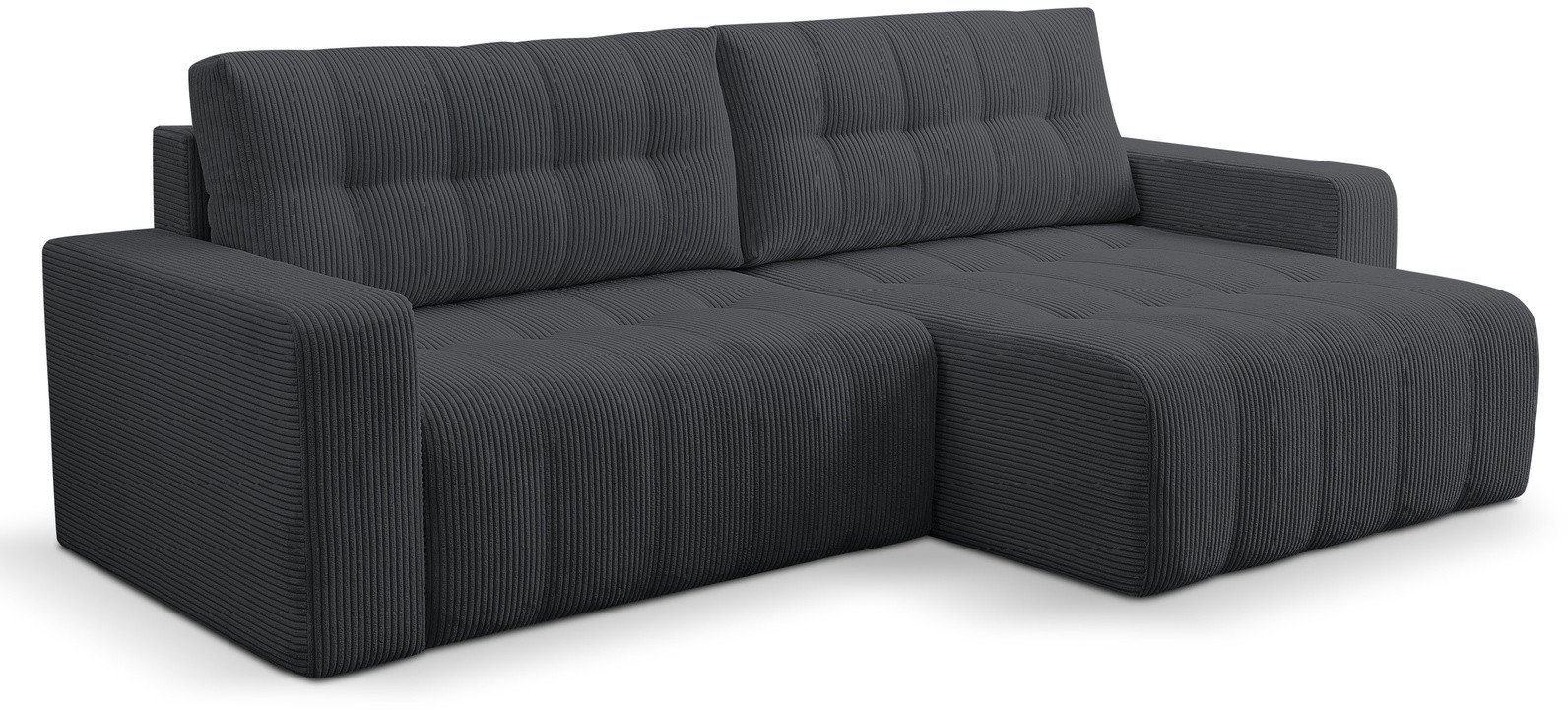 Narożnik Palermo w tkaninie POSO z funkcją spania i pojemnikiem na pościel