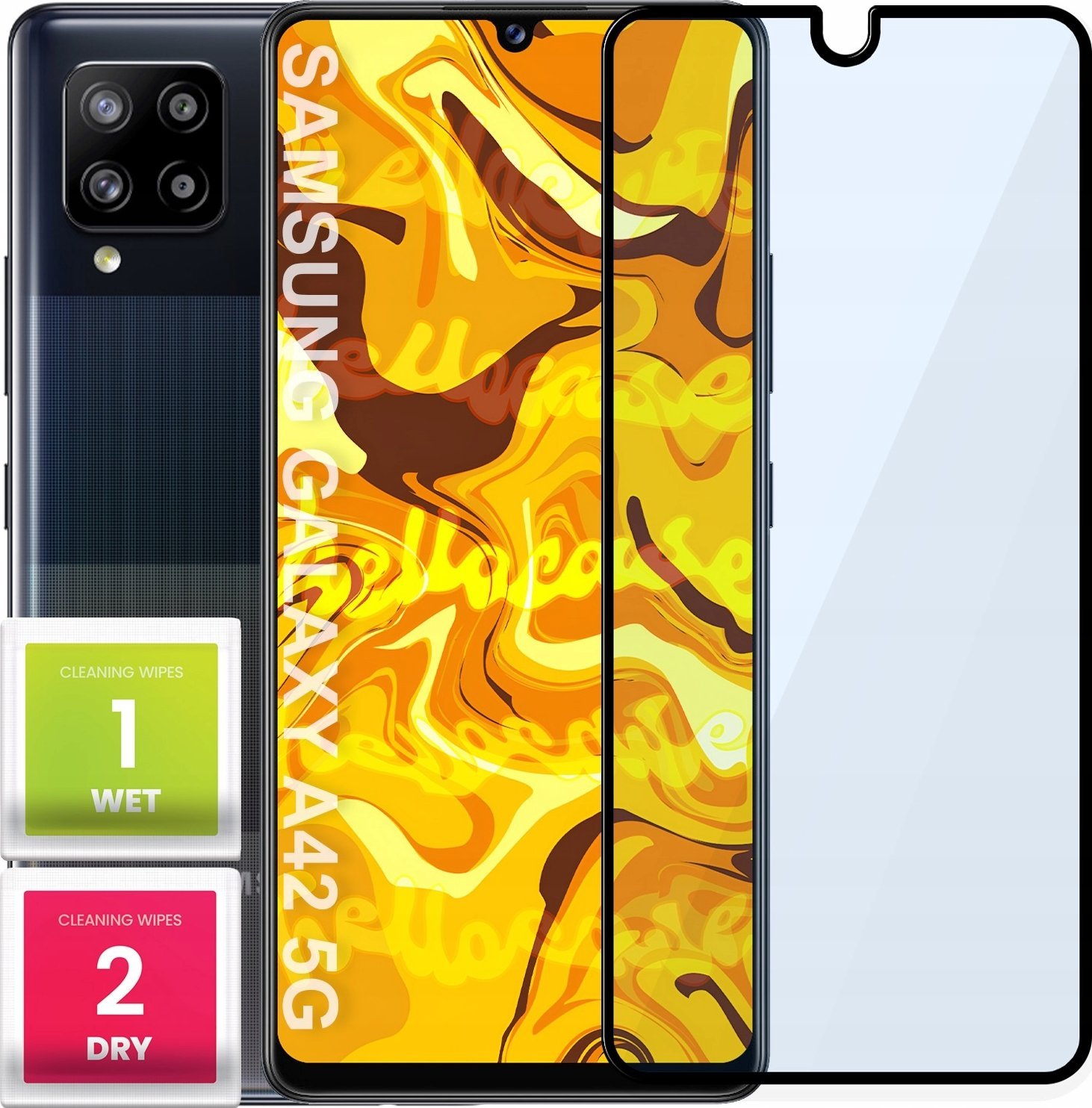 Hello Case SZKŁO HARTOWANE DO SAMSUNG GALAXY A42 5G PEŁNE NA CAŁY EKRAN SZKIEŁKO 5D 9H