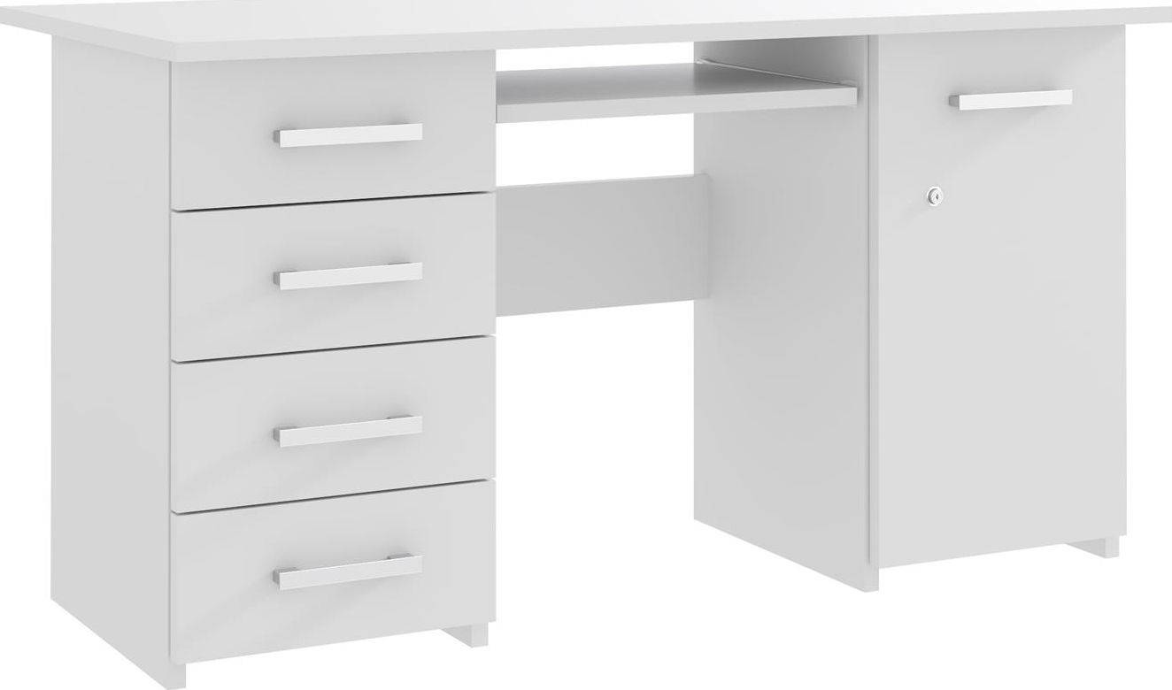 Biurko Meblowa 1 Eleonora 2 Białe 138 cm x 65 cm