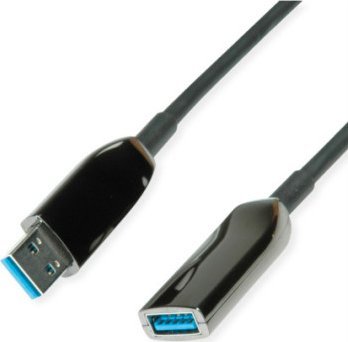 Kabel USB Roline USB-A - USB-A 20 m Czarny (12.04.1077)