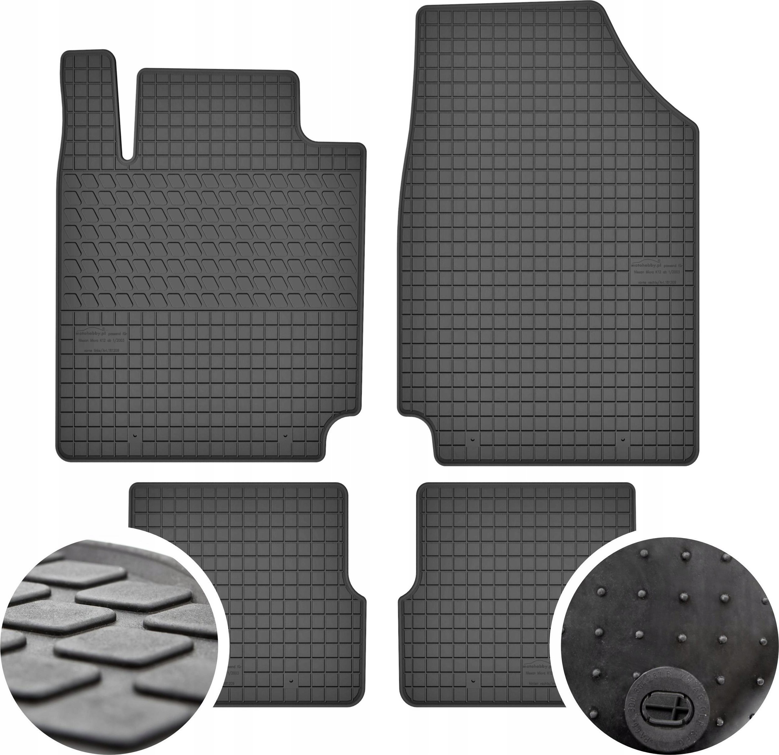 GeyerHosaja Dywaniki gumowe do Nissan Micra K12 (2003-2010)
