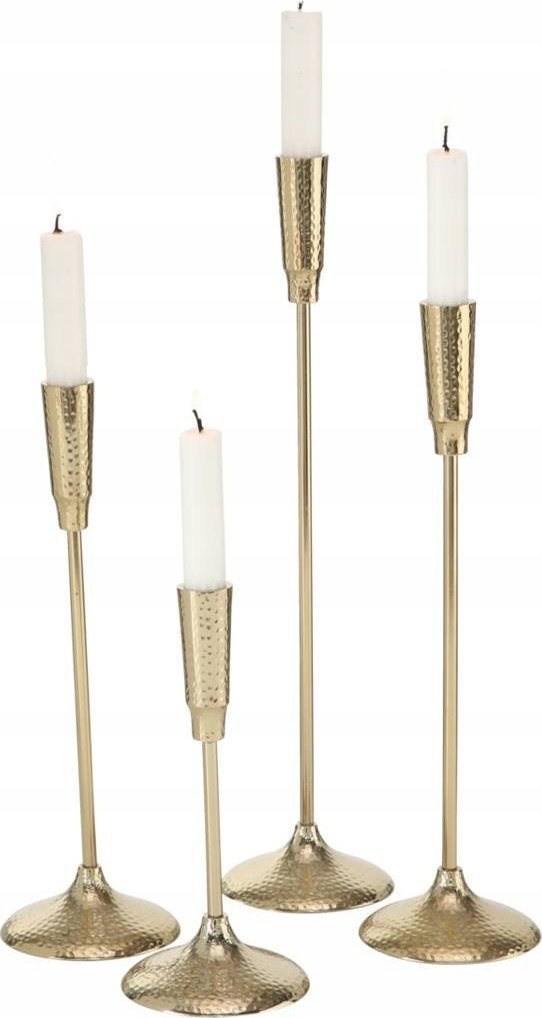 Boltze Złoty świecznik Liselle, 4 sztuki