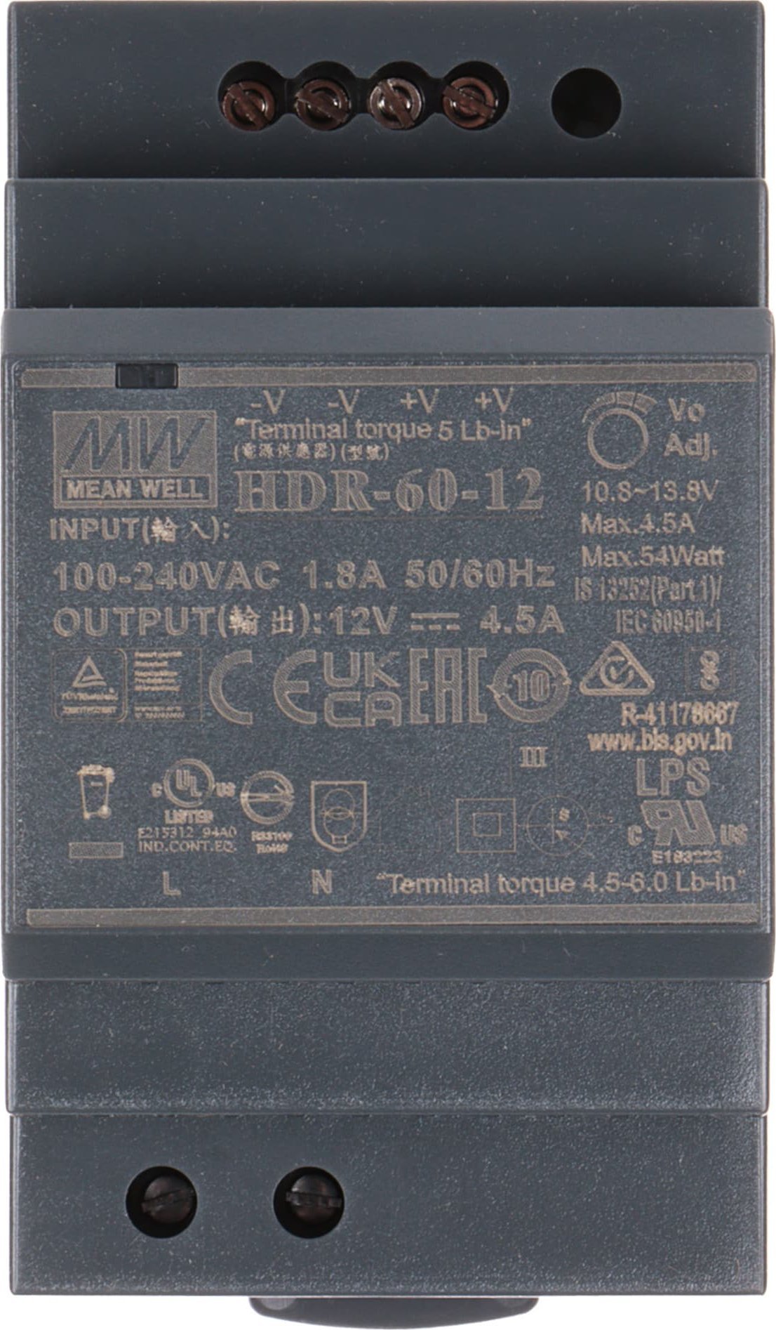 Mean Well ZASILACZ IMPULSOWY HDR-60-12 MEAN WELL