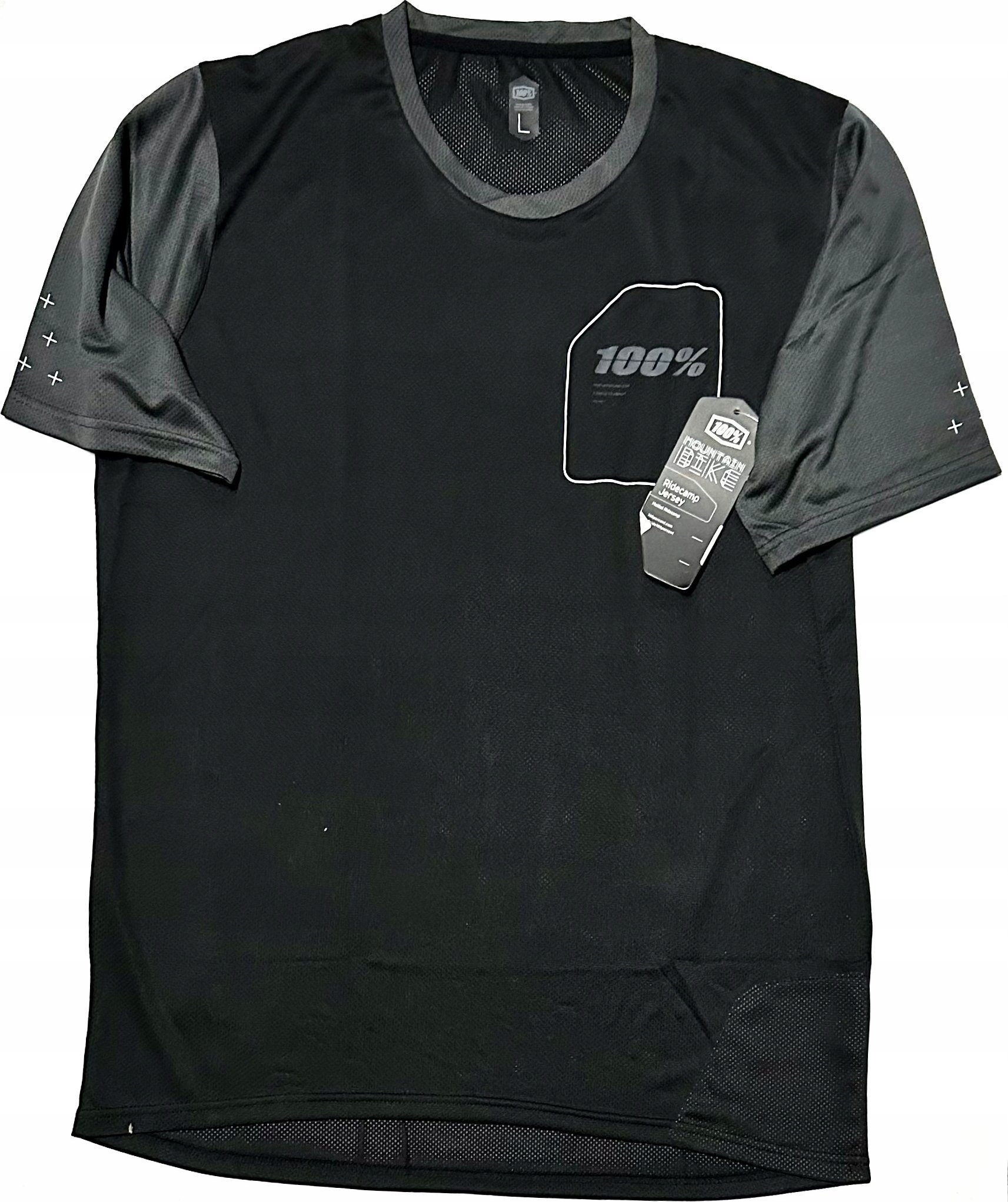 100% Koszulka męska 100% RIDECAMP Jersey krótki rękaw Charcoal roz. M (NEW 2023)