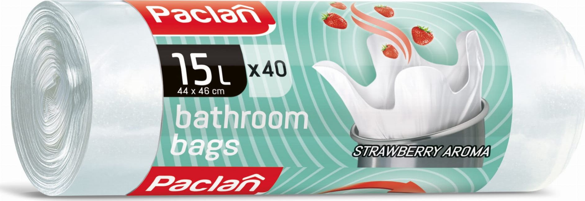 Paclan Paclan Easy Close Strawberry Aroma 15L 40 sztuk - worki na śmieci zapachowe