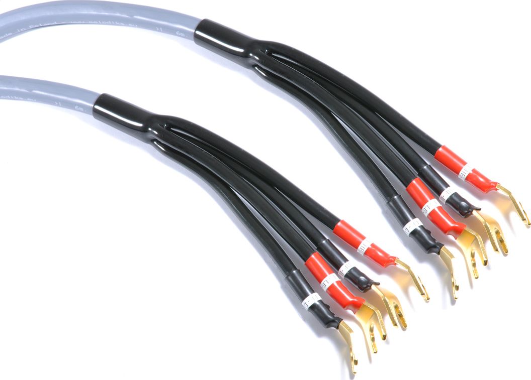 Kabel Melodika Widły - Widły 4m szary