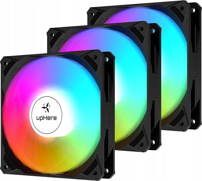 Wentylator upHere NT12CF4 RGB Czarne 3-pack