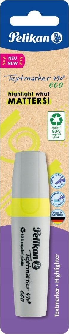 Pelikan Pelikan Textmarker 490 eco 1 Stück auf Blister Neon-Gelb