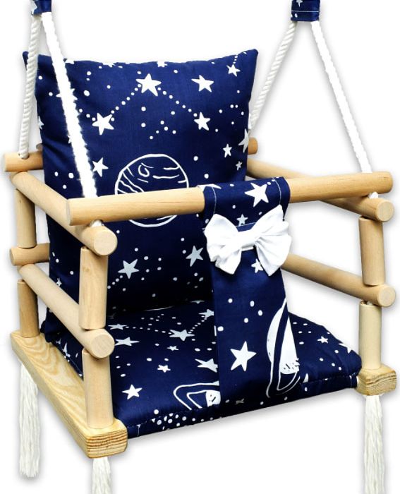Huśtawka Elior Drewniana huśtawka dla dzieci kosmos - Norsa