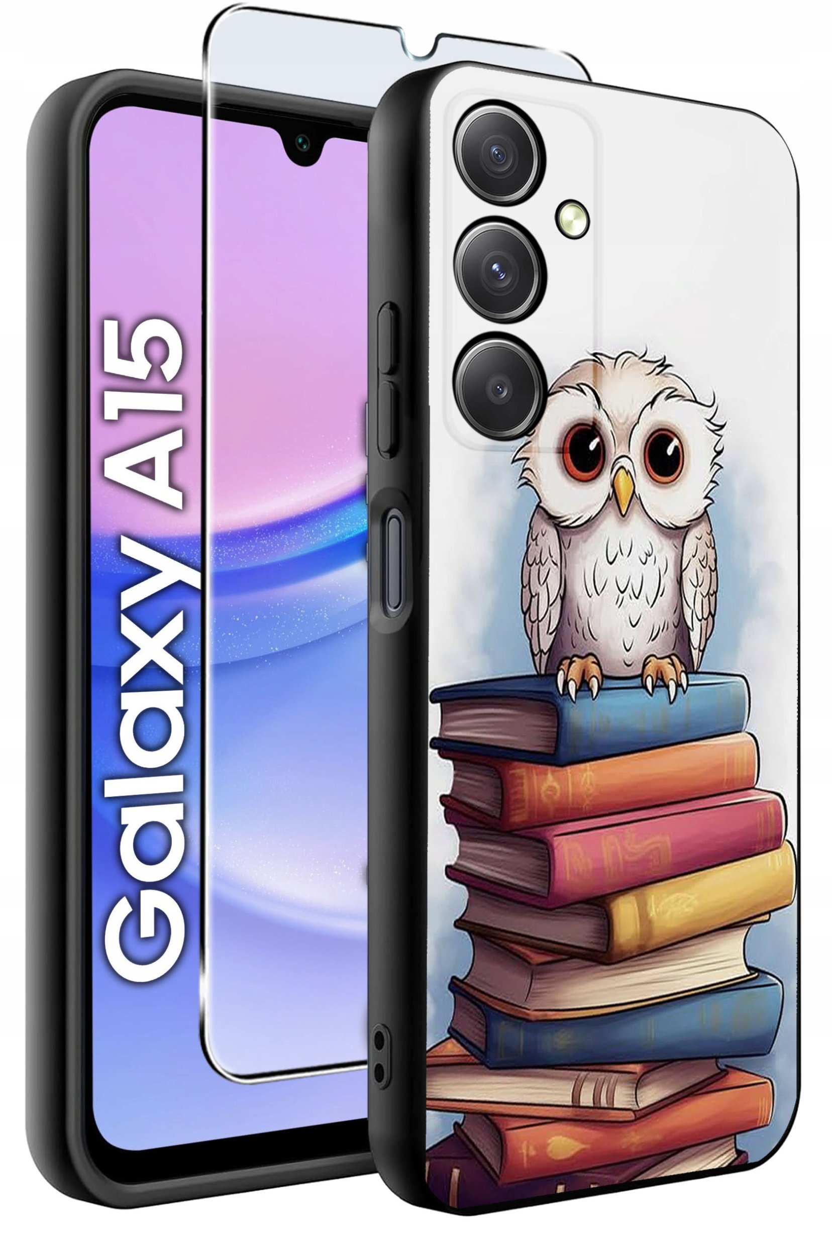 krainaGSM ETUI do Samsung A15 4G | 15 5G WZORY | Silikonowy MATT CASE + SZKŁO 9H