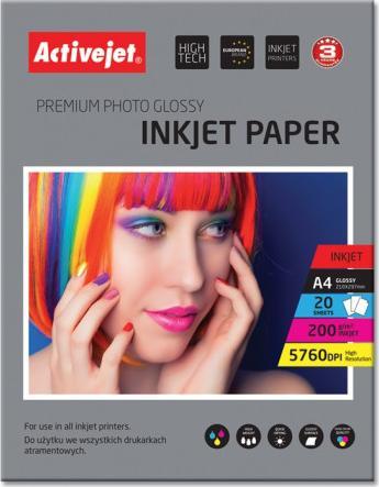 Activejet Papier fotograficzny do drukarki A4 (AP4-200G20)