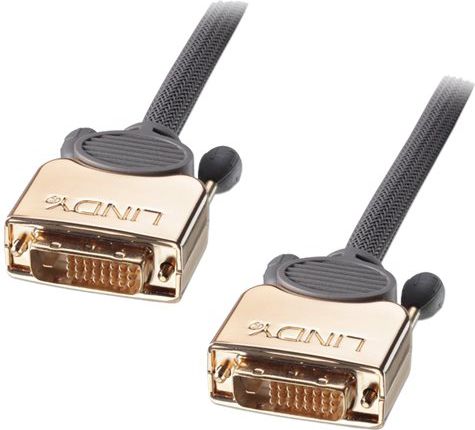 Kabel Lindy DVI-D - DVI-D 0.5m złoty (37140)