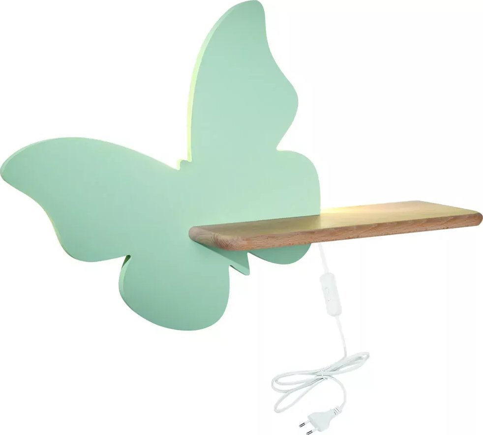Lumes Lampka nocna dla dzieci w kształcie motyla miętowa - K032-Didi