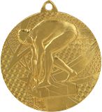 Tryumf Medal złoty- pływanie - medal stalowy (MMC7450/G)