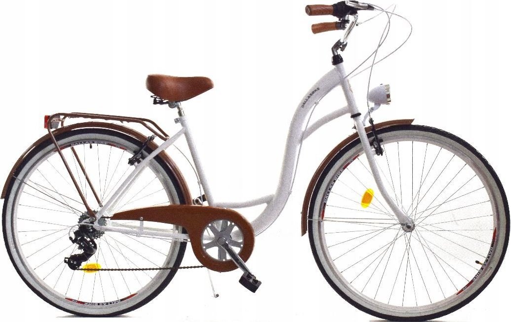 Dallas Bike Rower Dallas City 26" 7spd - biały z brązem
