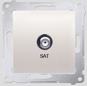 Kontakt-Simon Gniazdo antenowe pojedyncze SIMON54 SAT kremowe - DASF1.01/41