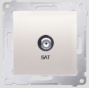 Kontakt-Simon Gniazdo antenowe pojedyncze SIMON54 SAT kremowe - DASF1.01/41