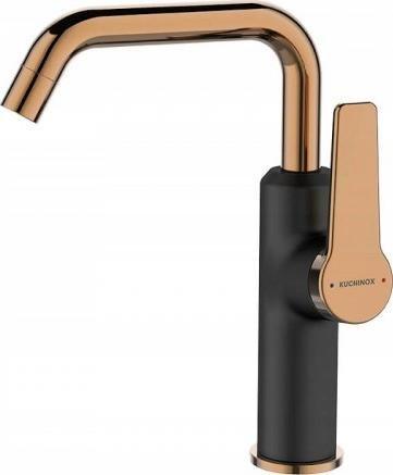 Bateria umywalkowa Kuchinox Bateria umywalkowa z ruchomą wylewką stojąca Alanis czarna