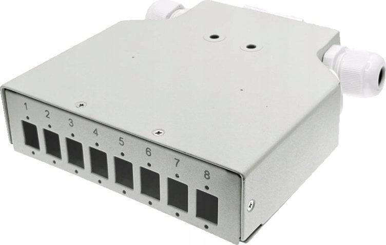 Alantec Przełącznica światłowodowa na szynę DIN 8xSC simplex / 8xLC duplex z płytą czołową