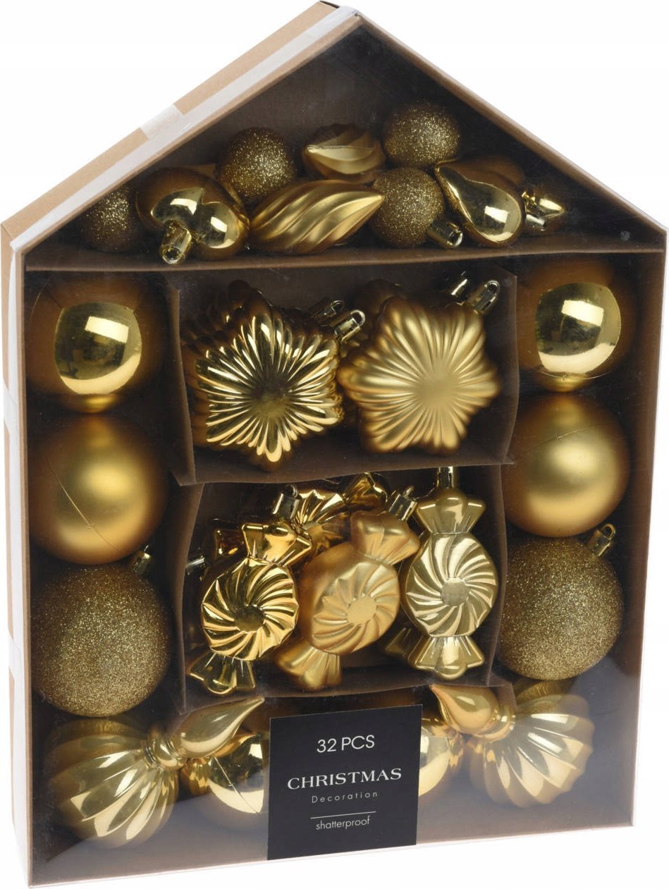 Home Styling Collection Zestaw bombek w różnych kształtach, 32 szt.