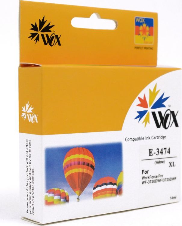 Tusz THI Zgodny Tusz Yellow do Epson WF-3720 WF-3725 / T3474 34XL C13T34744010 / Żółty / 10.8ml / zamiennik uniwersalny